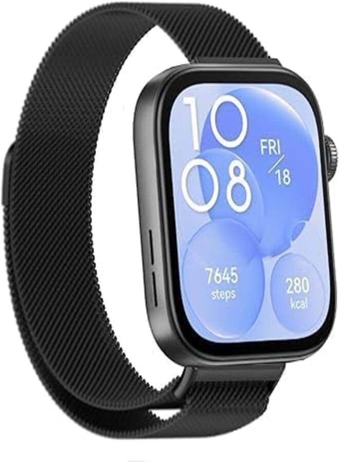 Metal Band Compatible with Huawei Watch Fit 3 Compatible with Huawei Watch Fit 3 2024, Stainless Steel Mesh Magnetic Strap, Classic Business Design, Multiple Colors